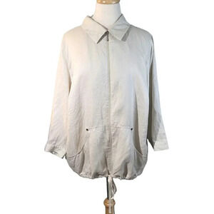 Grace Elements Light Tan Linen Jacket Size 2X